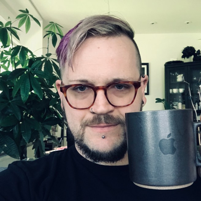 Just me, drinking coffee.